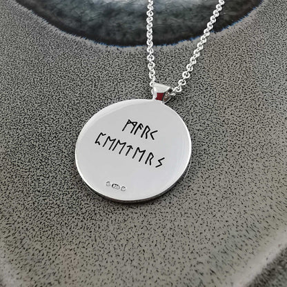Travel Viking Rune Personalised Silver Necklace
