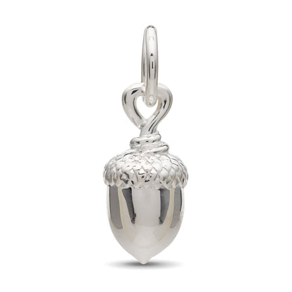 Acorn Silver Charm