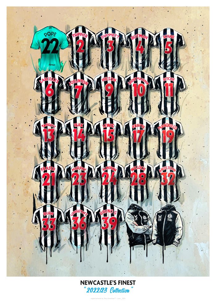 Newcastle’s Finest A2 Print – Magpies Shirt Wall Art