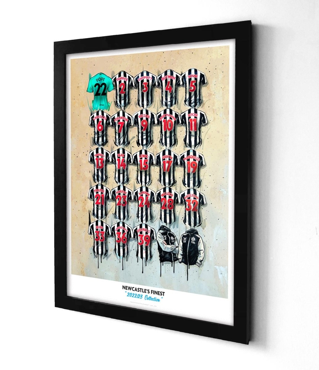 Newcastle’s Finest A2 Print – Magpies Shirt Wall Art