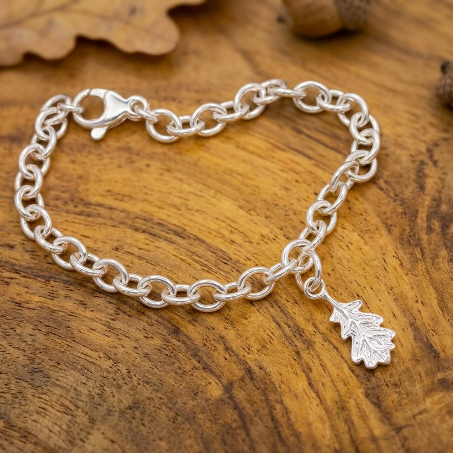 Oak Leaf Silver Charm
