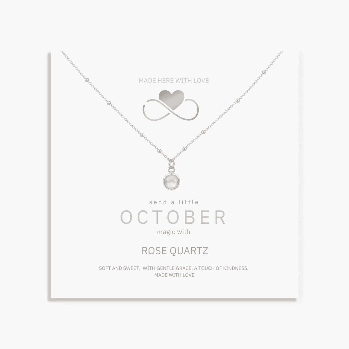 Rose Quartz Birthstone Necklace