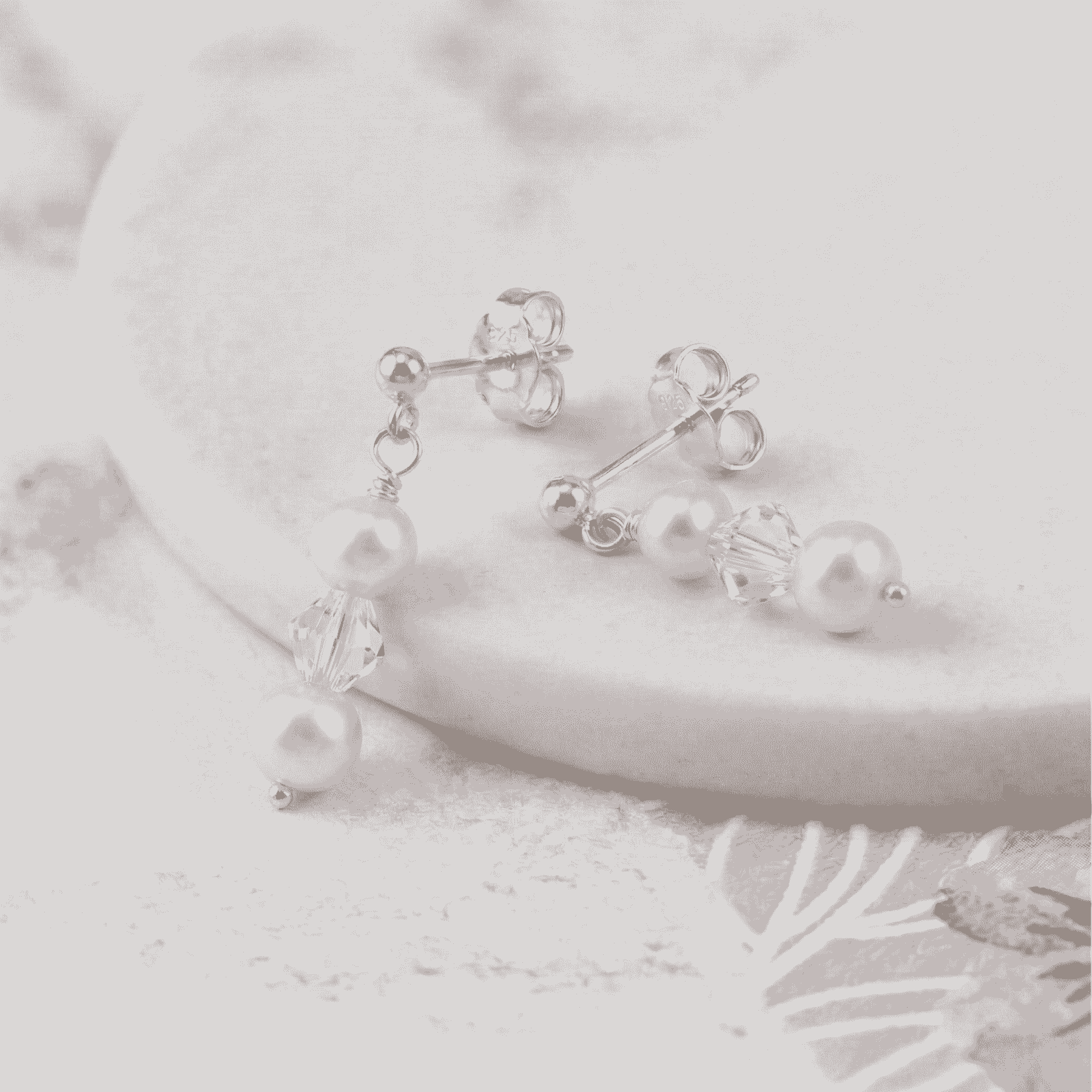 Pearl and Crystal Drop Earrings