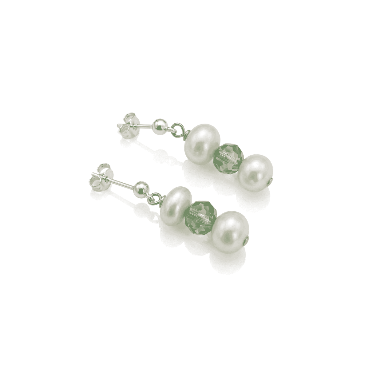 Peridot & Pearl August Birthstone Earrings | Handmade Drop Earrings