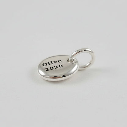 Pebble Personalised Silver Charm