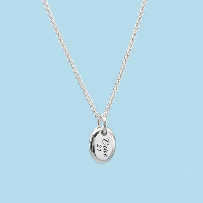 Pebble Personalised Silver Charm