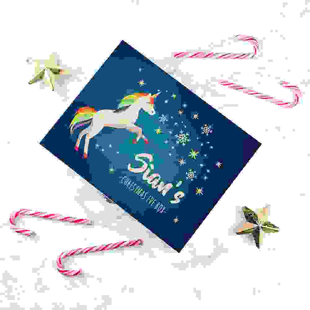 Personalised Rainbow Unicorn Christmas Eve Box