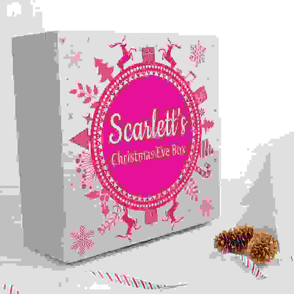 Personalised Snowflake Wreath Christmas Eve Box