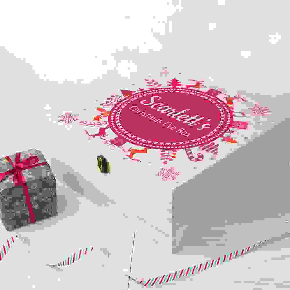 Personalised Snowflake Wreath Christmas Eve Box