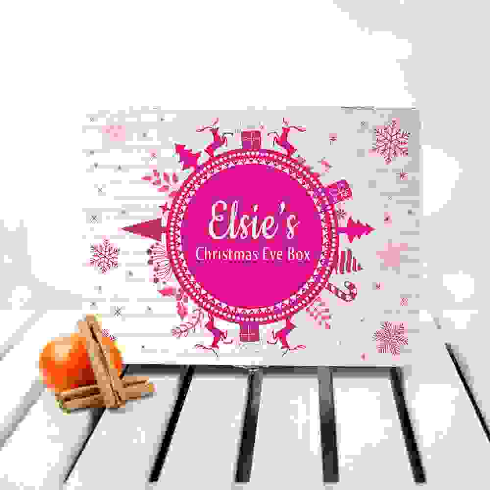 Personalised Snowflake Wreath Christmas Eve Box