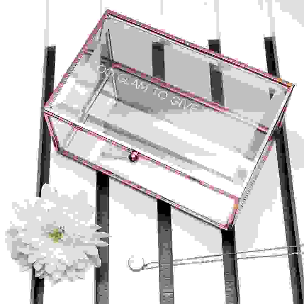 Personalised Rose Gold Glass Jewellery Box