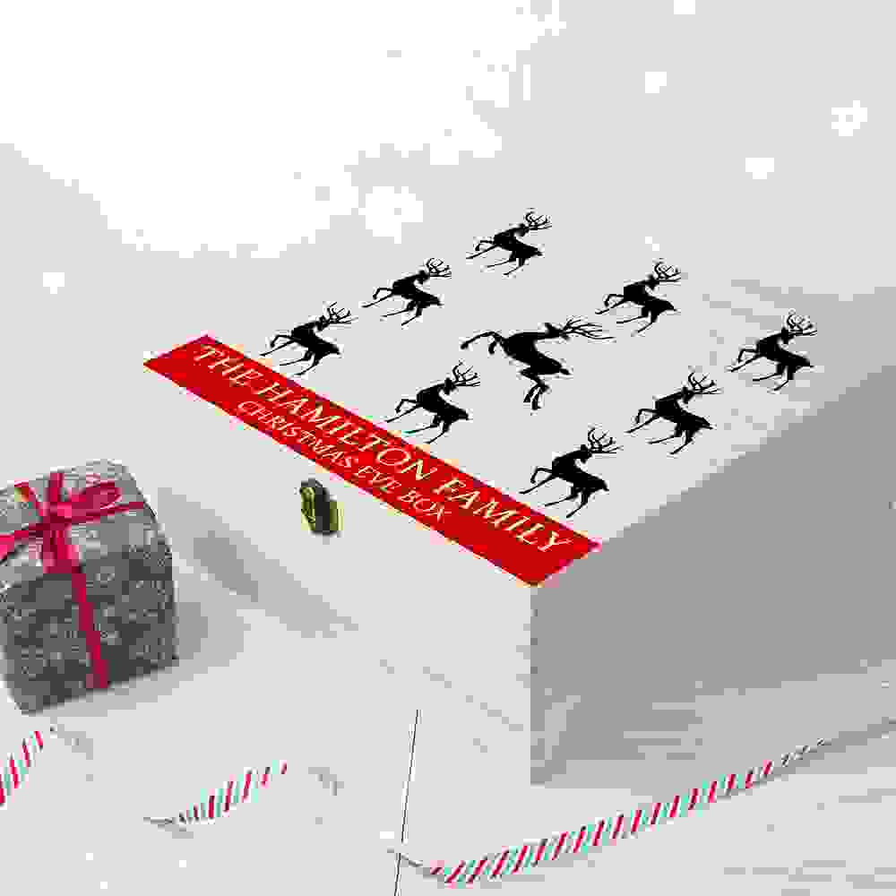 Personalised Reindeer Family Christmas Eve Box