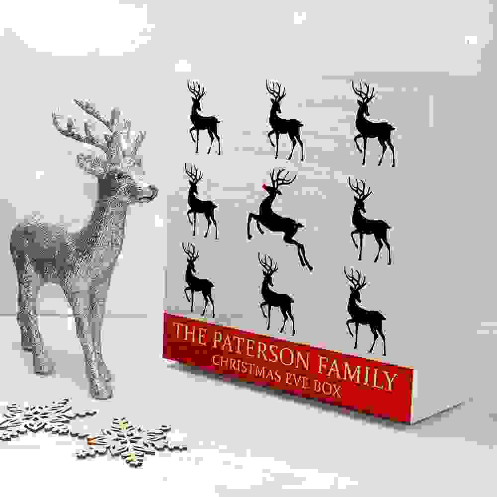 Personalised Reindeer Family Christmas Eve Box