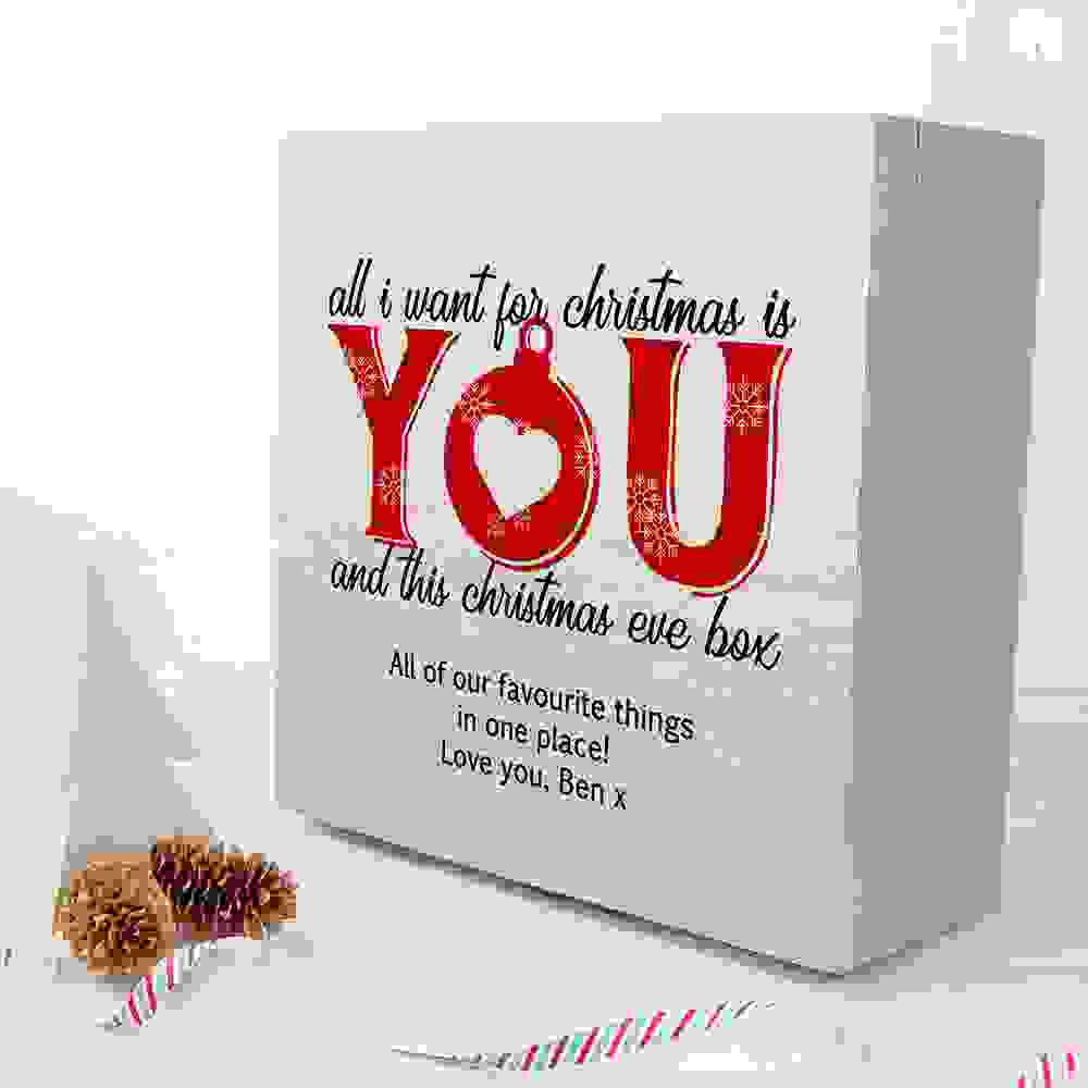 Personalised Romantic Couples Christmas Eve Box