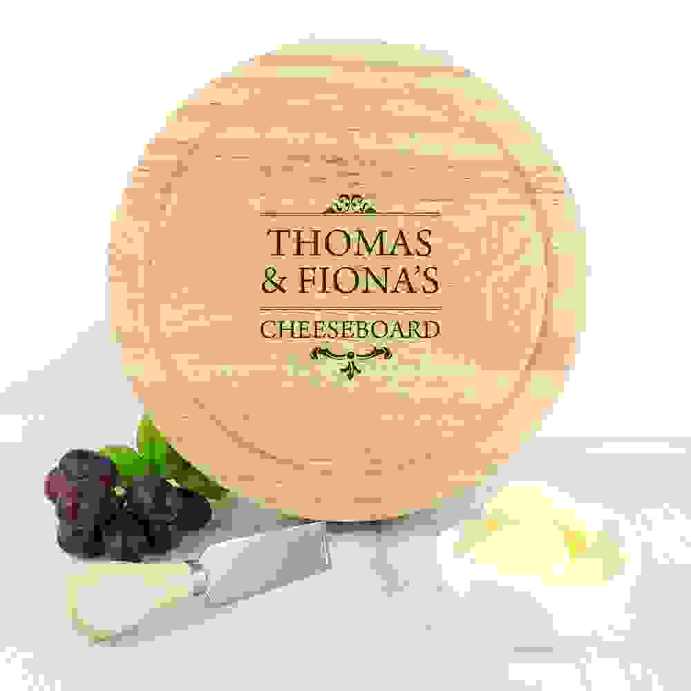Personalised Traditional Couple's Cheese Board Set
