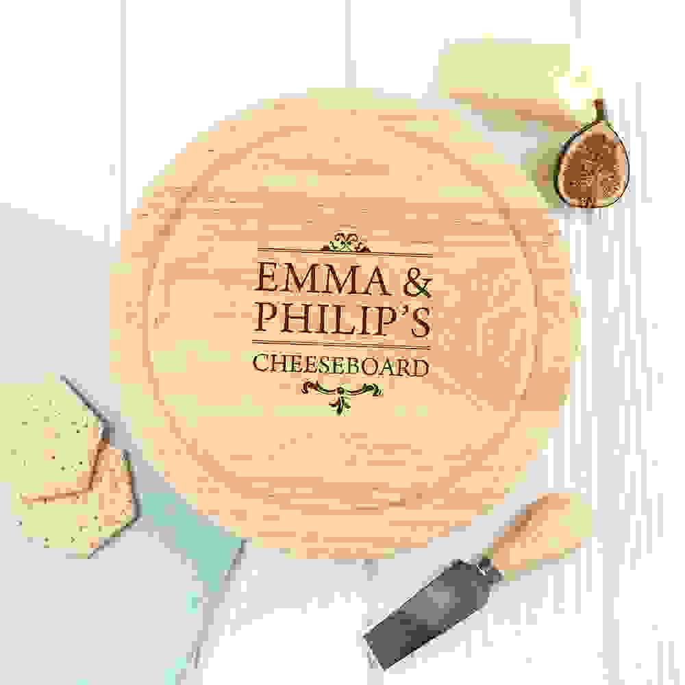 Personalised Traditional Couple's Cheese Board Set