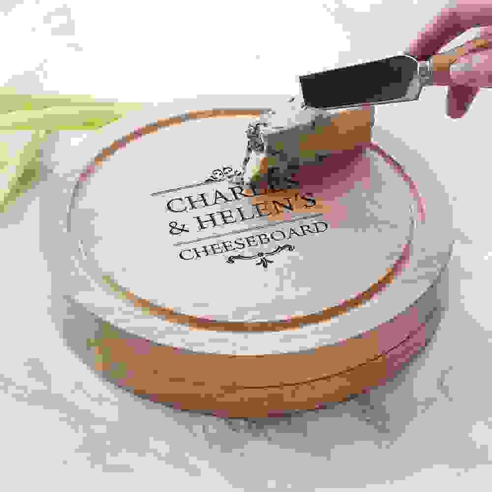 Personalised Traditional Couple's Cheese Board Set