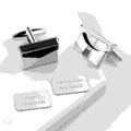 Personalised Silver Secret Message Envelope Cufflinks