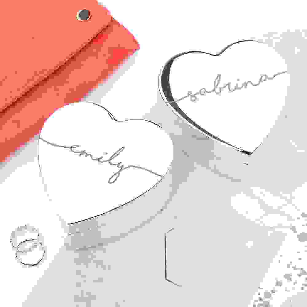 Personalised Heart Jewellery Box