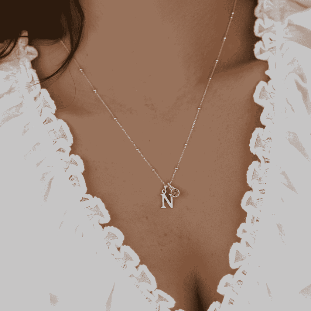 Initial & August Birthstone Necklace | Personalised Peridot Gift