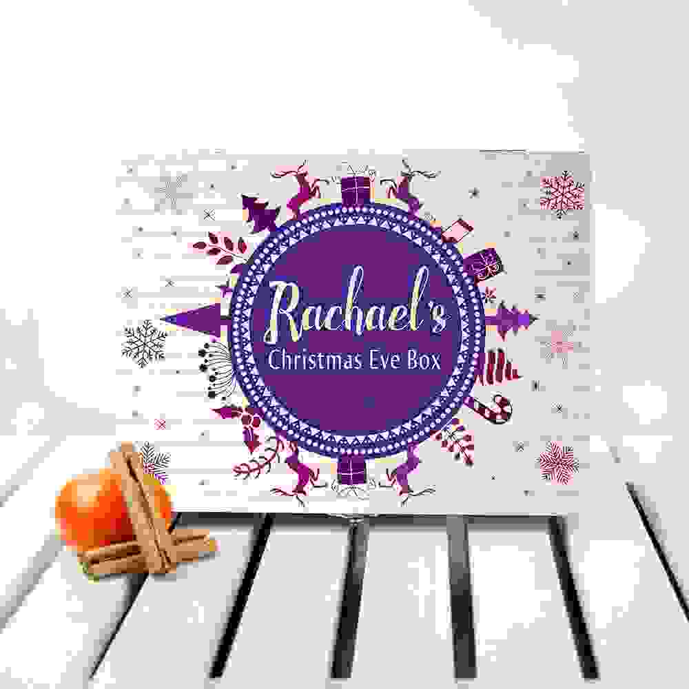 Personalised Snowflake Wreath Christmas Eve Box