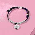 Personalised Silver Heart Friendship Bracelet