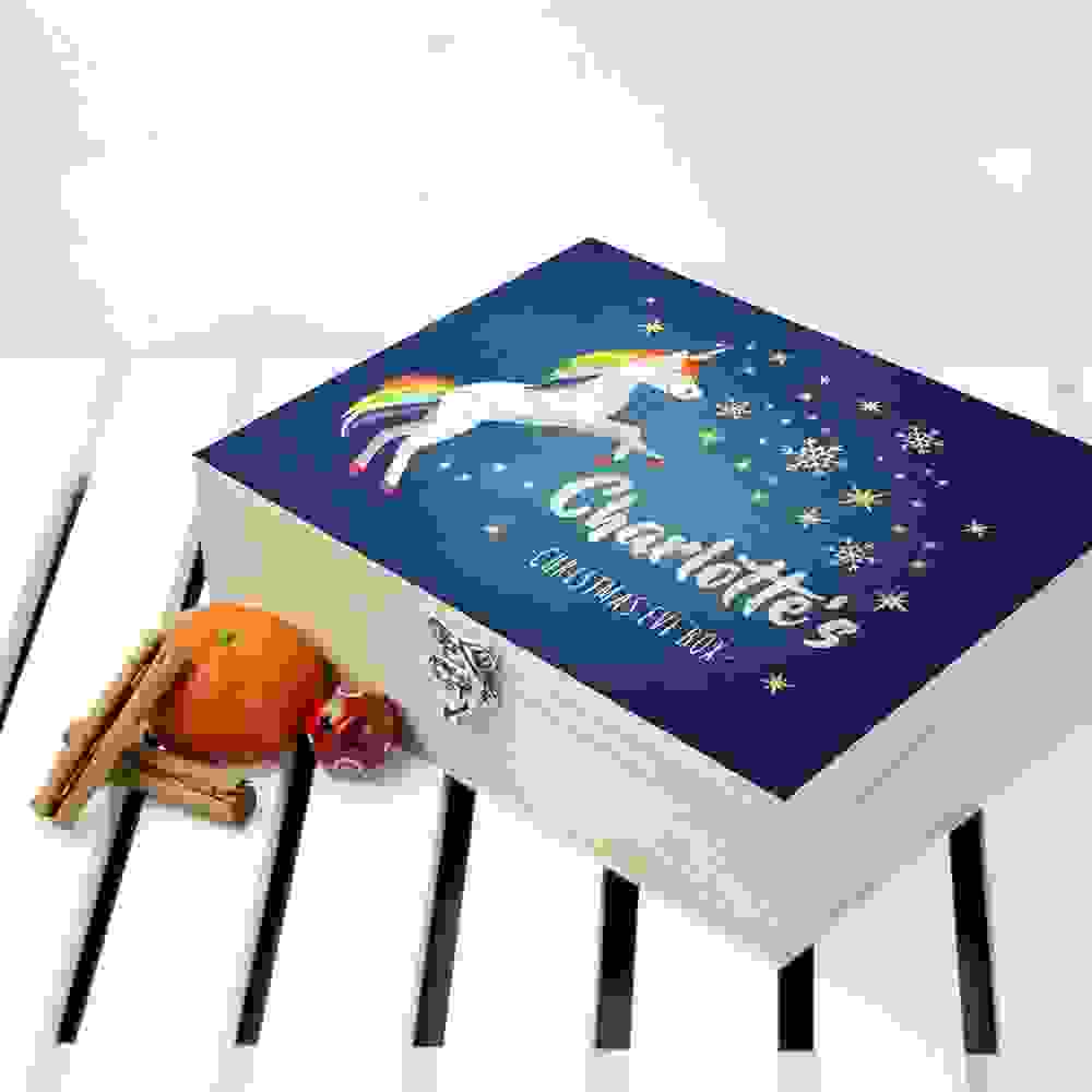 Personalised Rainbow Unicorn Christmas Eve Box