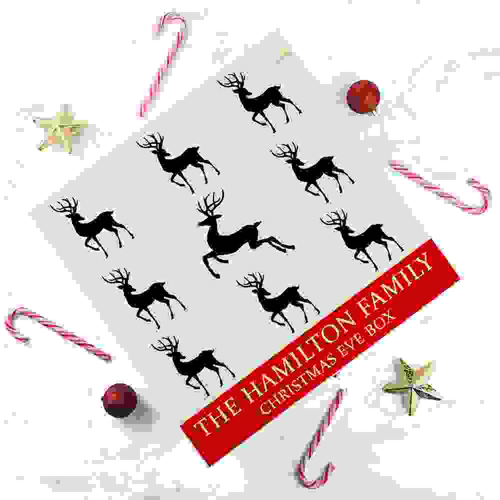 Personalised Reindeer Family Christmas Eve Box