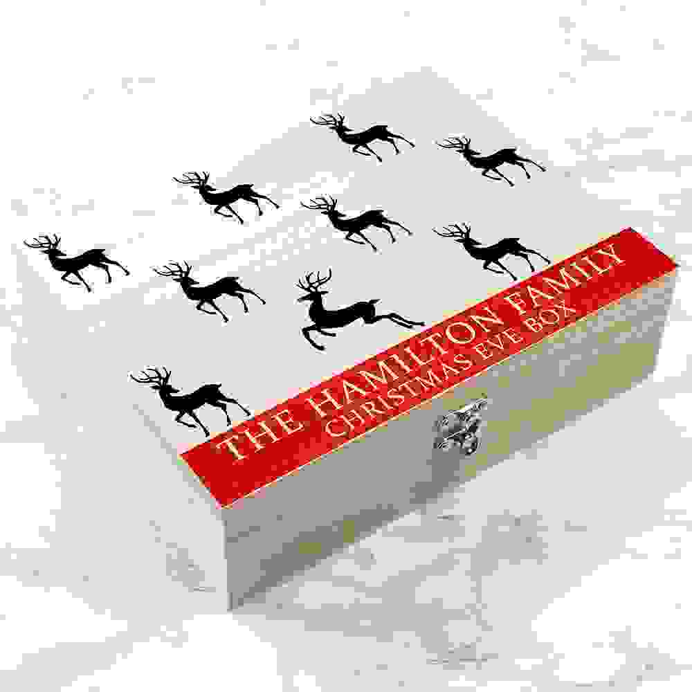 Personalised Reindeer Family Christmas Eve Box