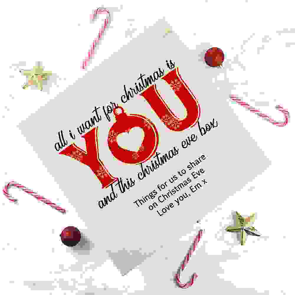 Personalised Romantic Couples Christmas Eve Box