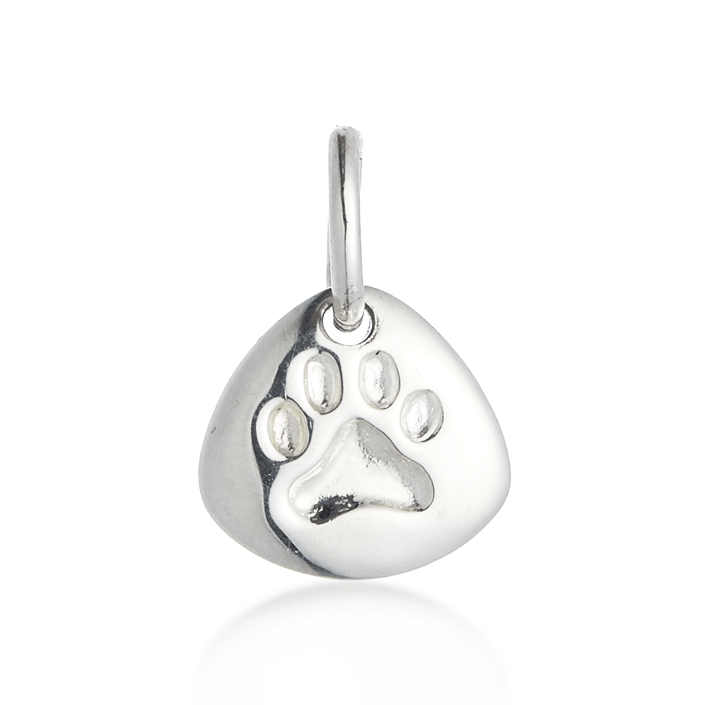 Pet Paw Print Personalised Silver Charm