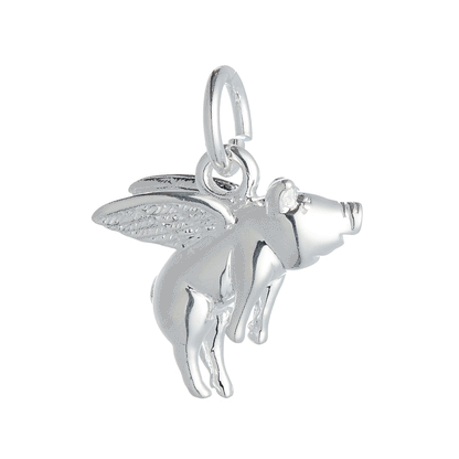 Pigs Might Fly Silver Charm