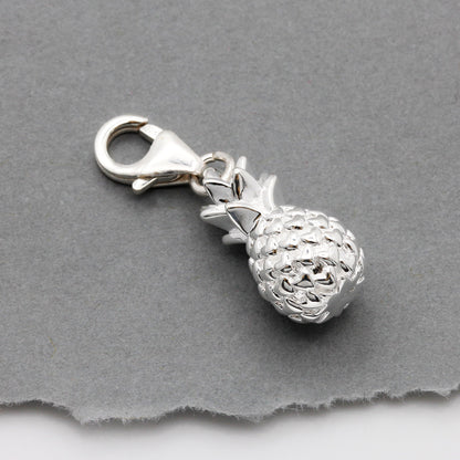Pineapple Silver Charm