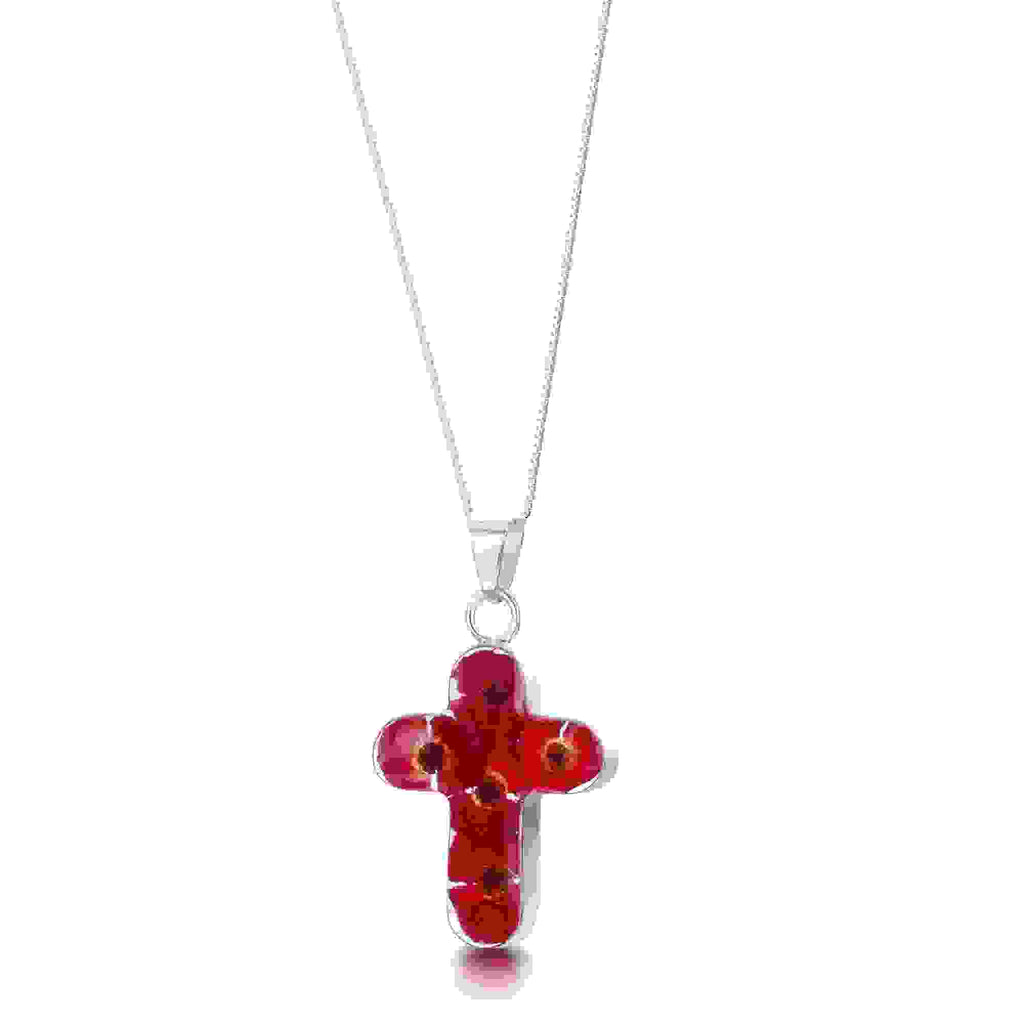 Poppy Cross Pendant Necklace