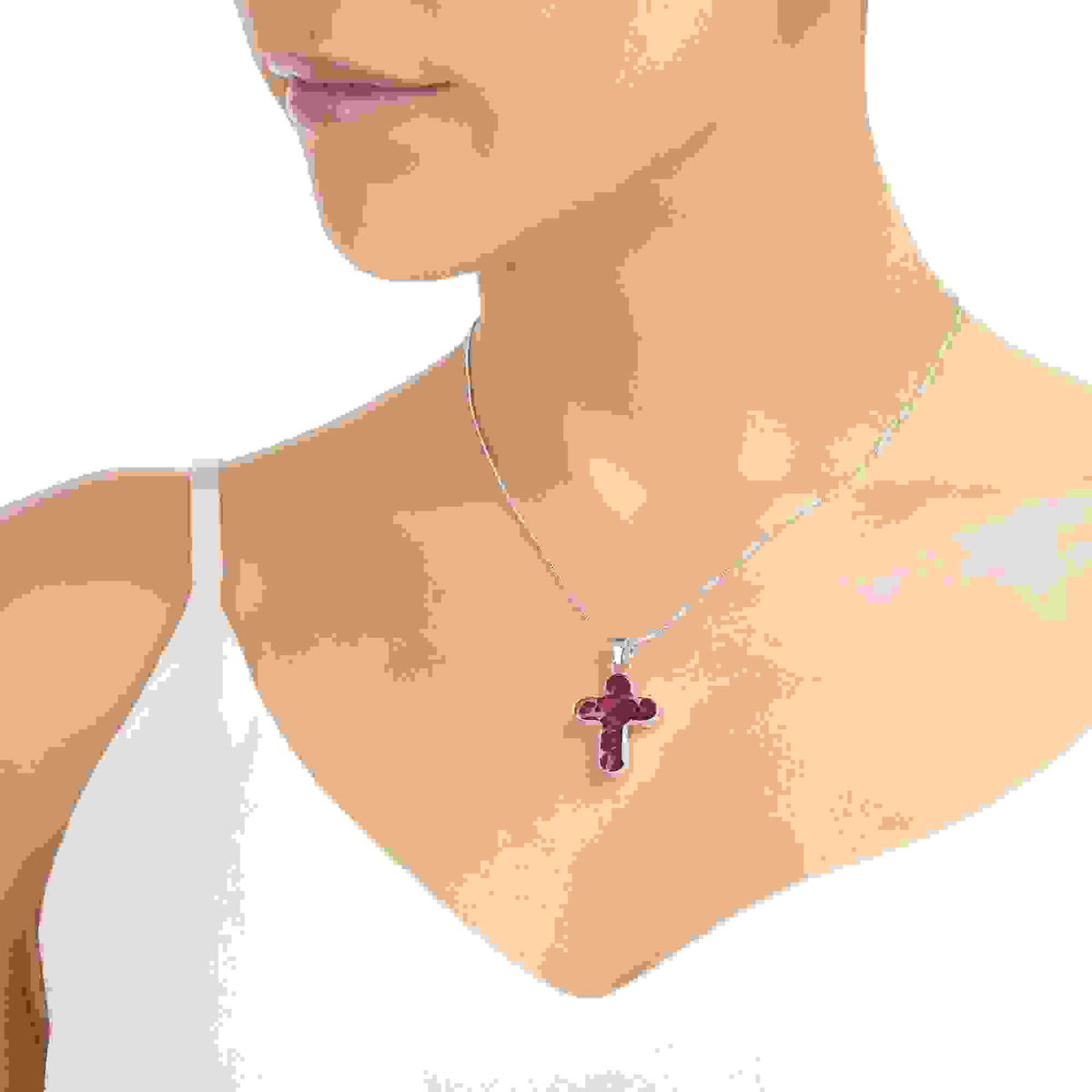 Poppy Cross Pendant Necklace