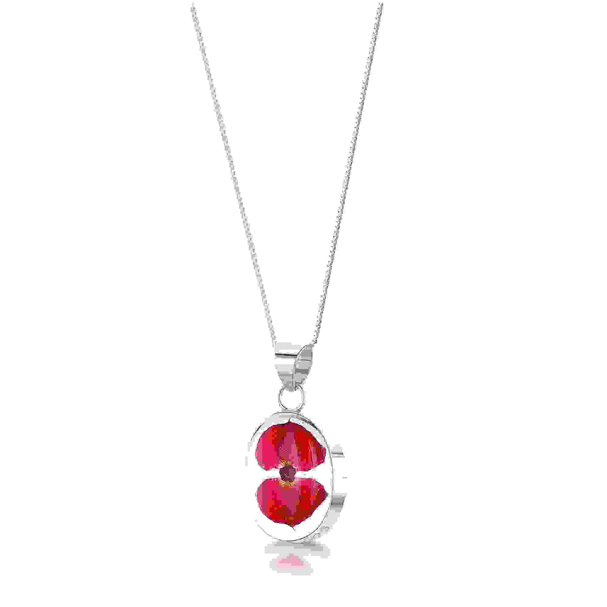 Poppy Oval Pendant Necklace