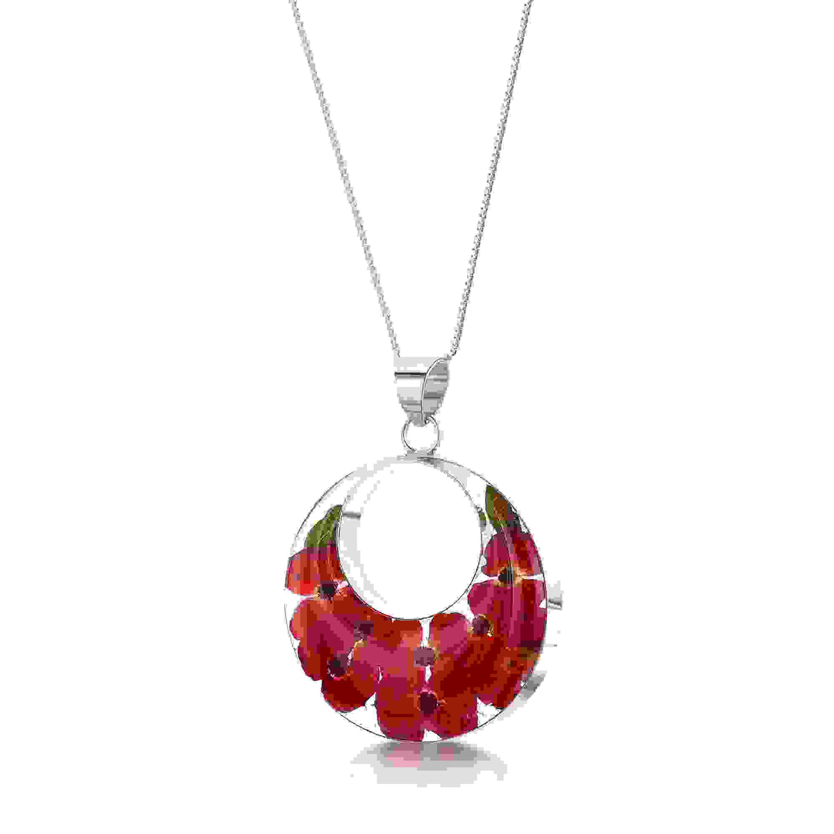 Poppy Round Pendant Necklace