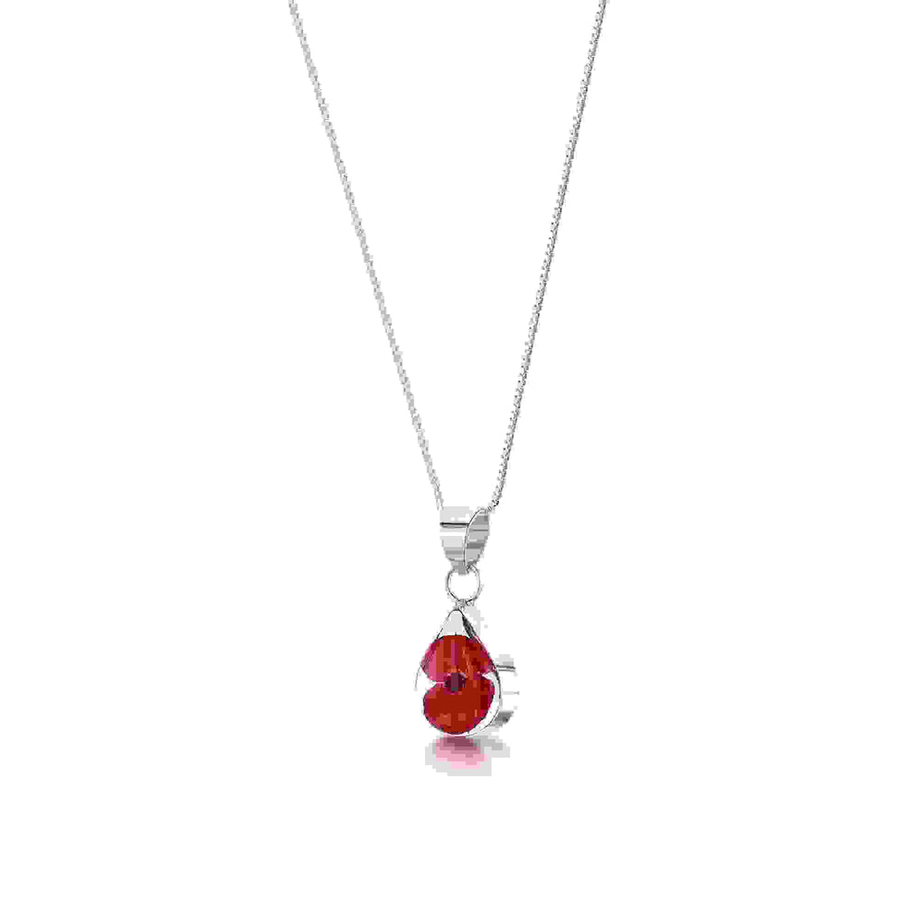 Poppy Teardrop Pendant Necklace