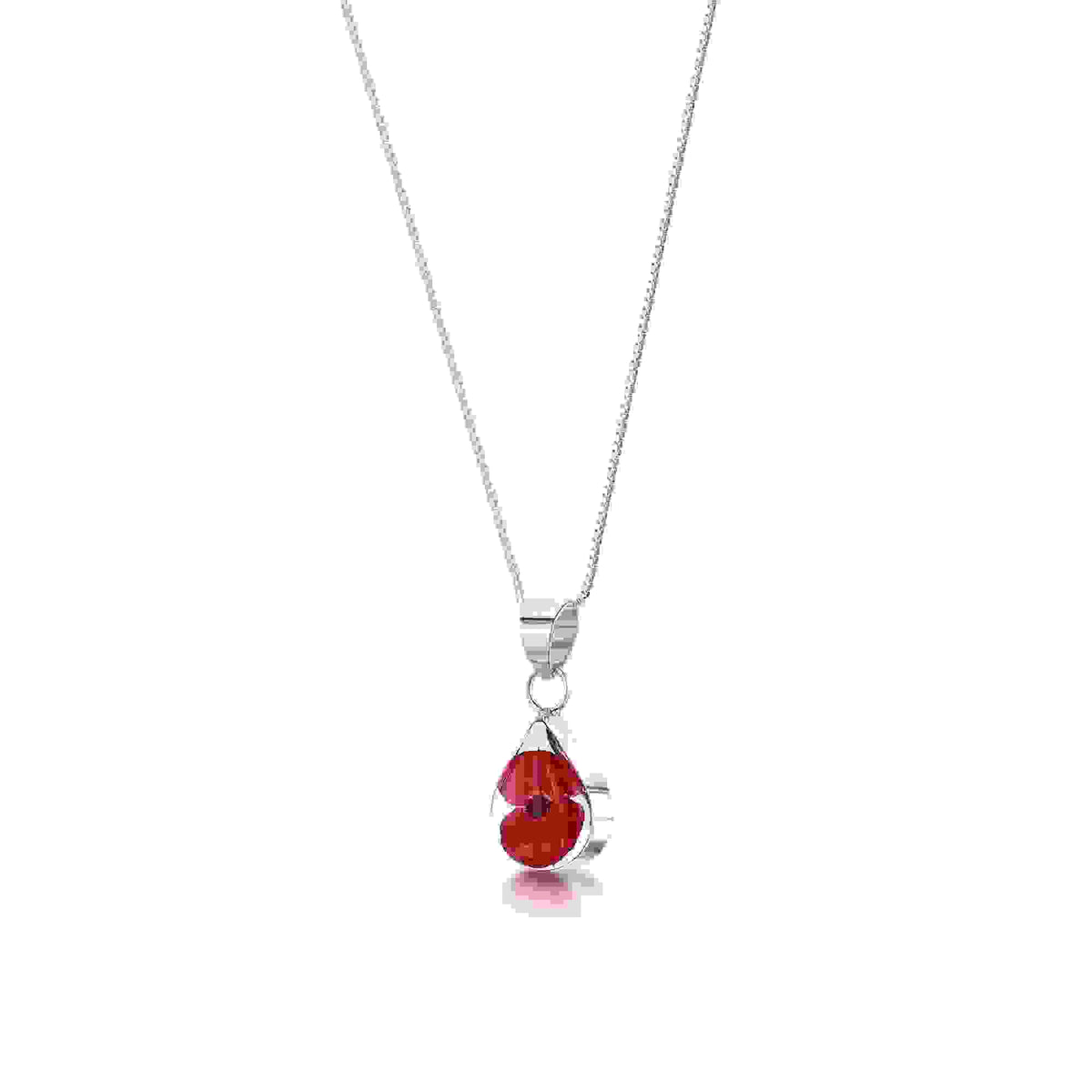 Poppy Teardrop Pendant Necklace