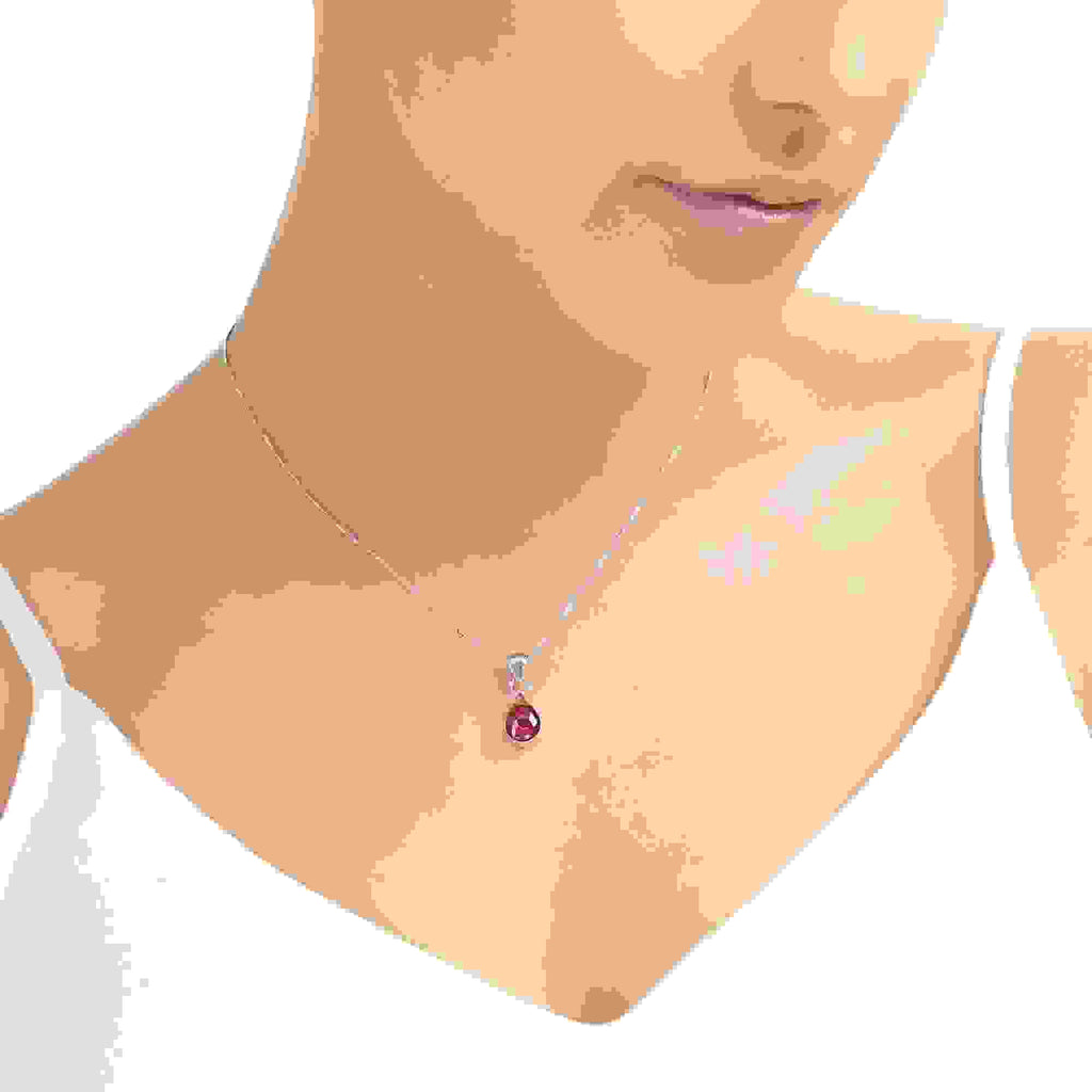Poppy Teardrop Pendant Necklace