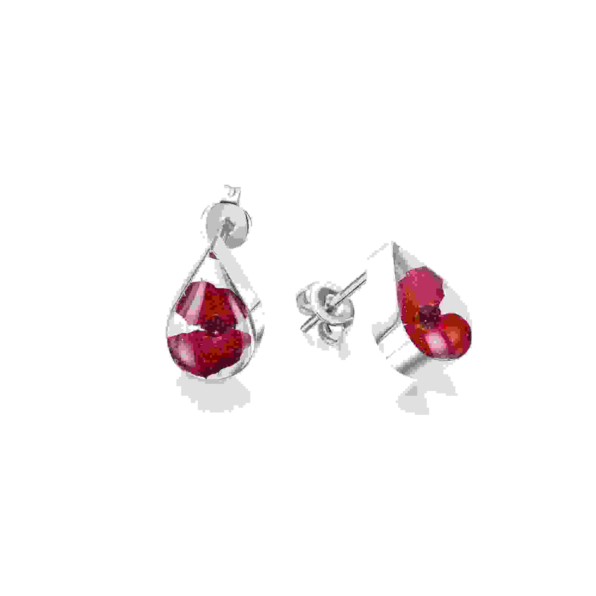 Poppy Teardrop Stud Earrings