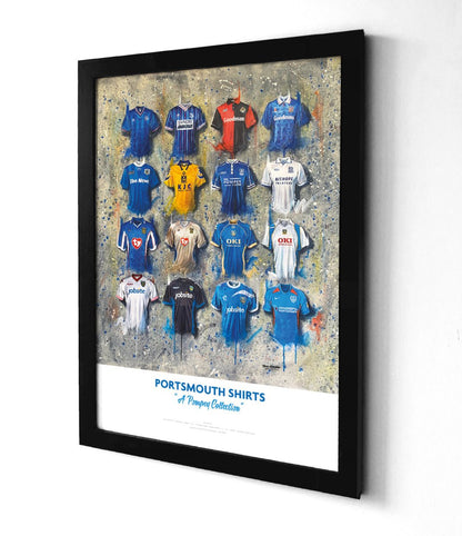 Portsmouth FC Shirts - A2 Signed Limited Edition Prints