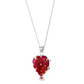 Poppy Heart Pendant Necklace