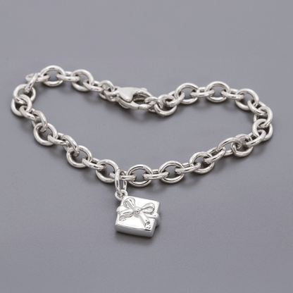 Present Personalised Silver Charm