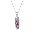 Purple Haze Vertical Bar Pendant Necklace