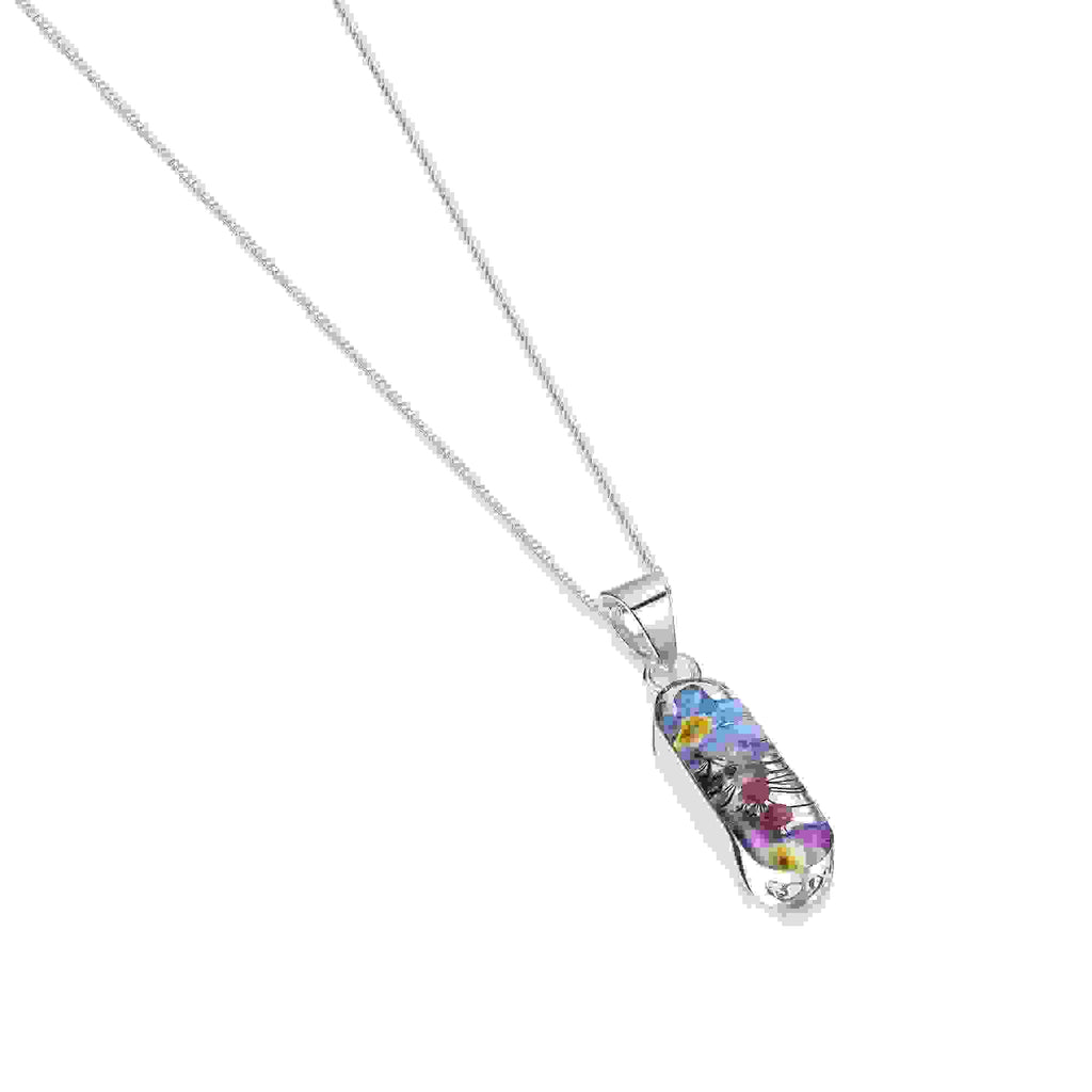 Purple Haze Vertical Bar Pendant Necklace