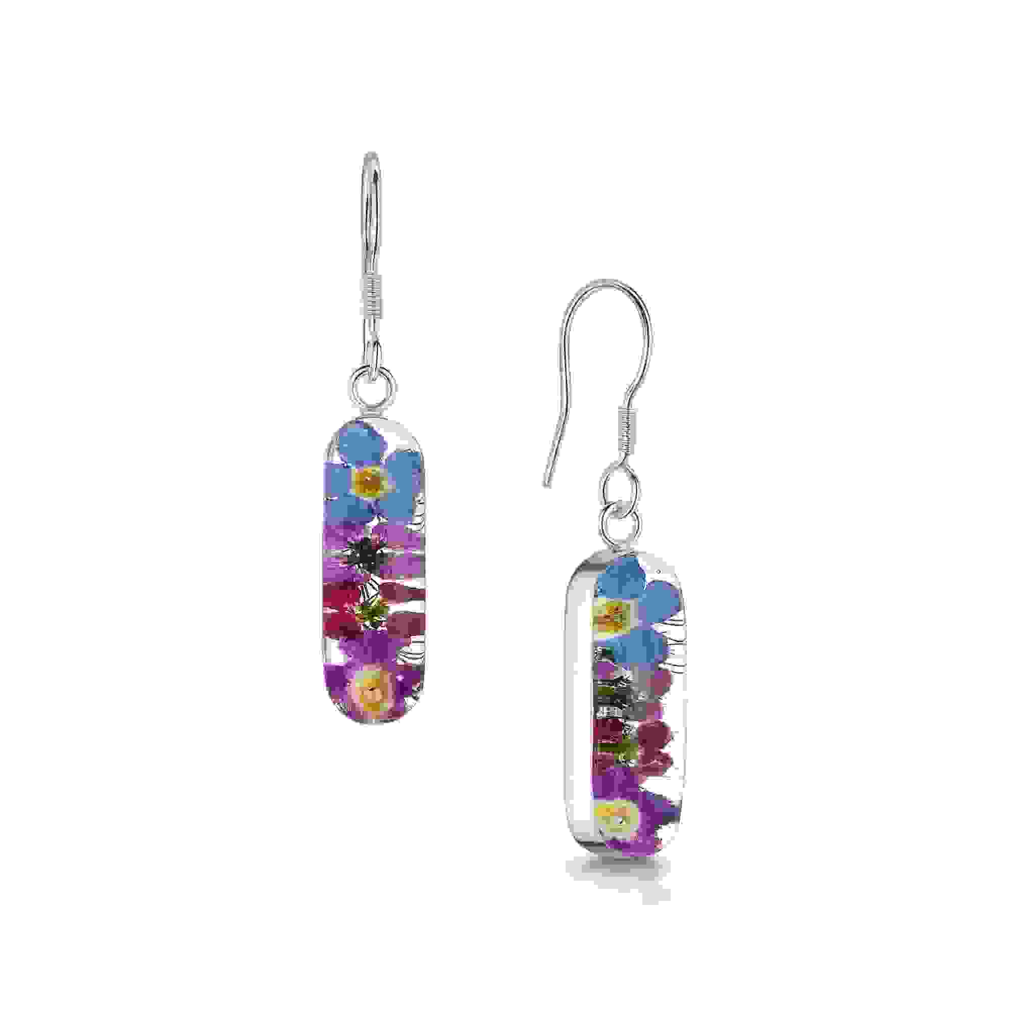 Purple Haze Vertical Bar Drop Earrings