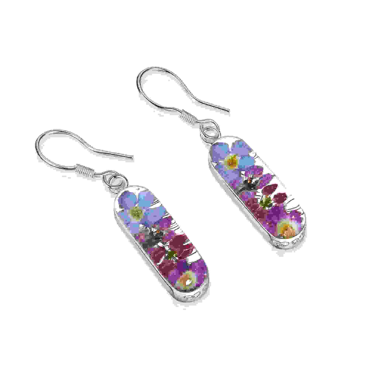 Purple Haze Vertical Bar Drop Earrings