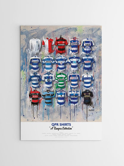 QPR FC Shirts - A2 Signed Limited Edition Prints