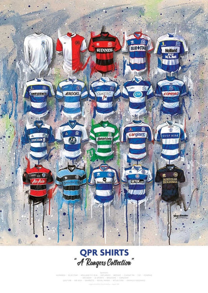 QPR FC Shirts - A2 Signed Limited Edition Prints